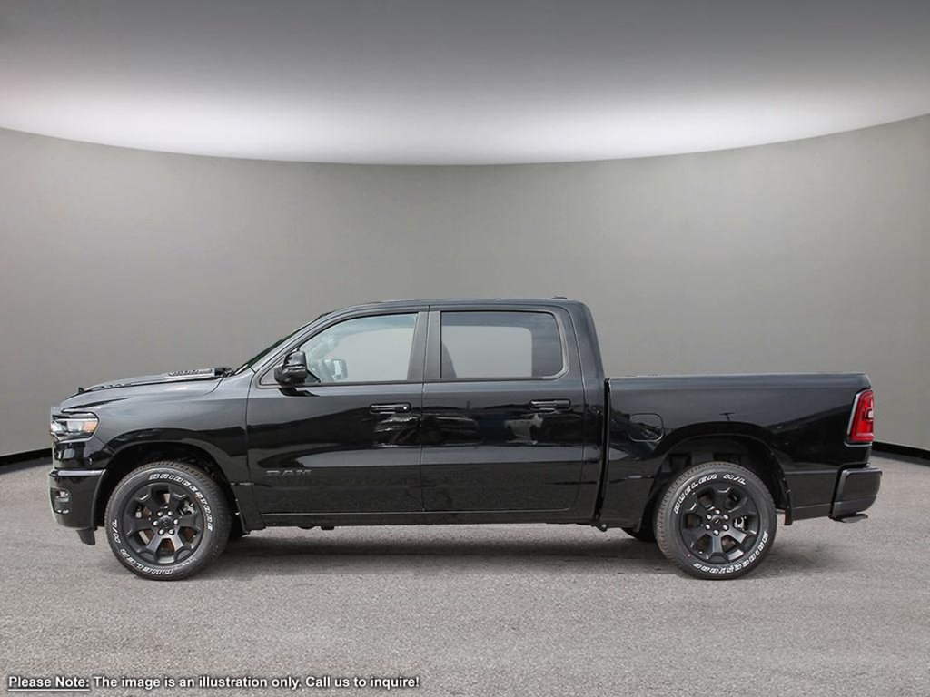 2025 Ram 1500 SPORT IN DIAMOND BLACK EQUIPPED WITH A 3.0L TWIN TURBO I6 , 4X4 , 8SPD AUTO , 22INCH RIMS , PWR RUNNING BOARDS , SPORT HOOD , PA-2