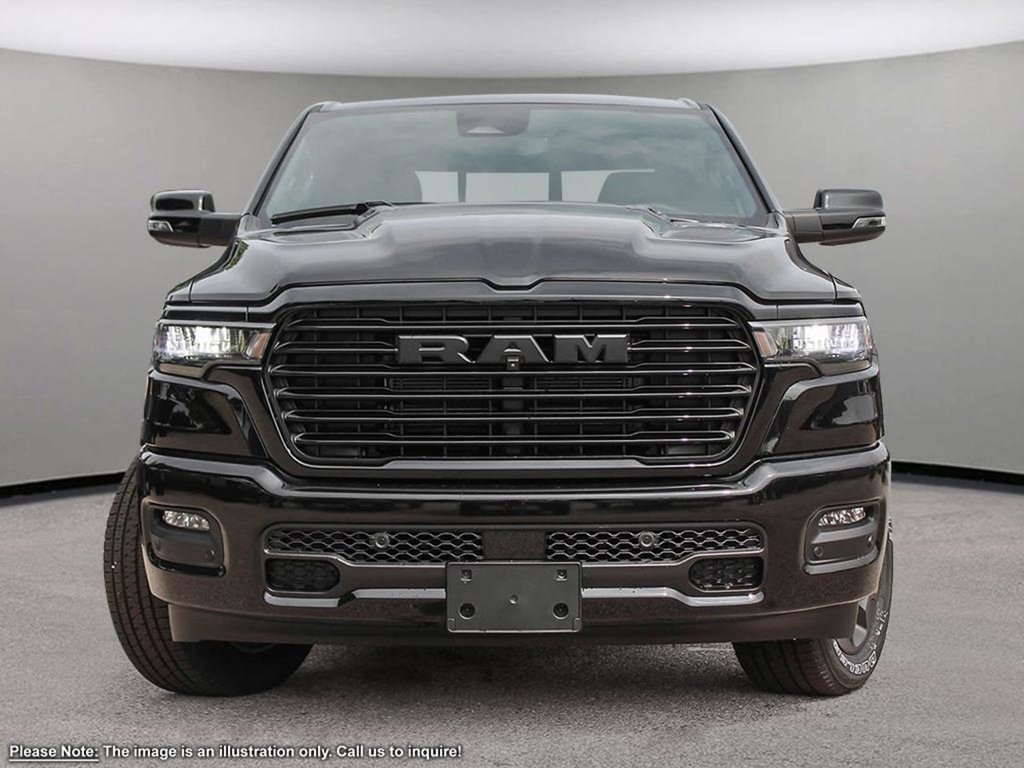 2025 Ram 1500 SPORT IN DIAMOND BLACK EQUIPPED WITH A 3.0L TWIN TURBO I6 , 4X4 , 8SPD AUTO , 22INCH RIMS , PWR RUNNING BOARDS , SPORT HOOD , PA-1