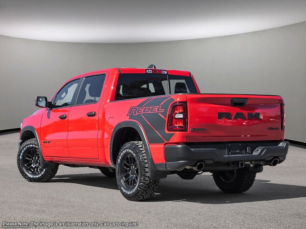 2025 Ram 1500 REBEL GT IN FLAME RED EQUIPPED WITH A 3.0L TWIN TUBRO I6 , 4X4 , 8SPD AUTO , REBEL LVL 2 , PANO SUNROOF , SIDE STEPS , 125L TANK-3
