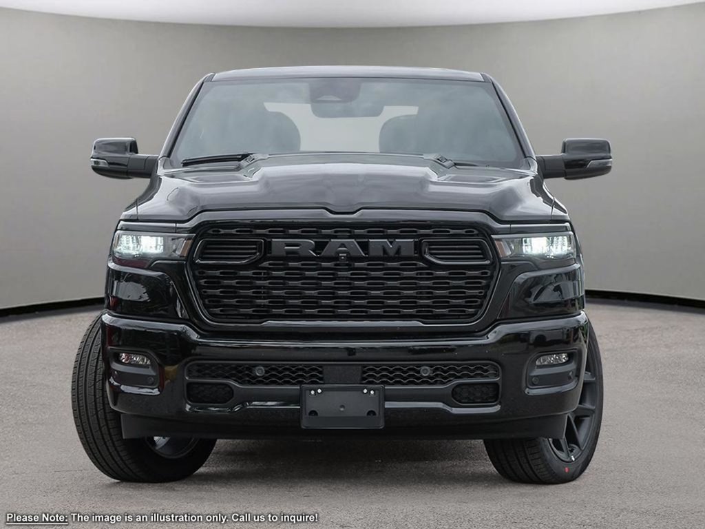 2025 Ram 1500 SPORT NIGHT EDITION IN DIAMOND BLACK EQUIPPED WITH A 3.0L TWIN TURBO I6 , 4X4 , 8SPD AUTO , PANO SUNROOF , SPORT HOOD , TECH GRO-1