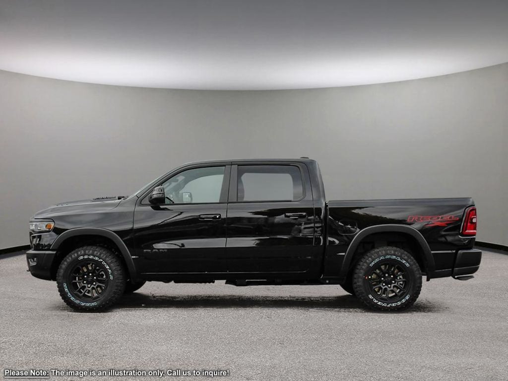 2025 Ram 1500 REBEL X IN DIAMOND BLACK EQUIPPED WITH A 3.0L TWIN TURBO I6 , 4X4 , 8SPD AUTO , 125L TANK , REBEL LVL 2 , REBEL 10TH ANNIVERSARY-2