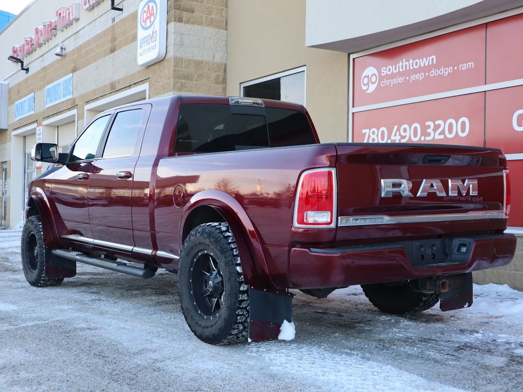 2017 Ram 2500 LIMITED MEGA CAB IN RED PEARL EQUIPPED WITH A 6.7L CUMMINS TURBO DIESEL I6 , 4X4 , 6SPD AUTO , REAR AUTO LVL AIR SUSPENSION , SU-7