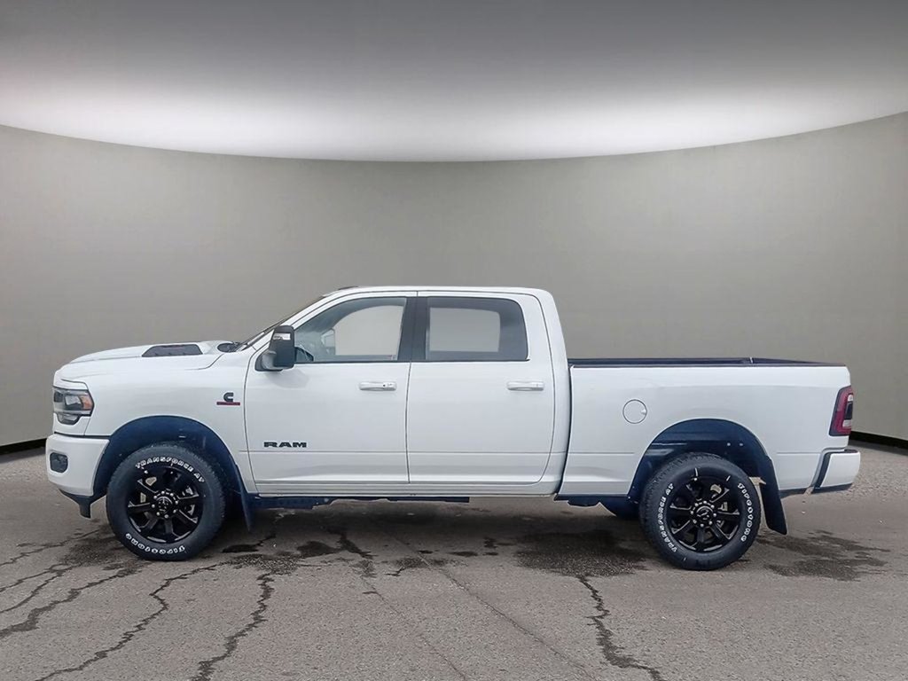 2024 Ram 2500 LARAMIE NIGHT EDITION IN BRIGHT WHITE EQUIPPED WITH A 6.7L CUMMINS TURBO DIESEL I6 , 4X4 , 6SPD AUTO , SUNROOF , LARAIE LEVEL B-2