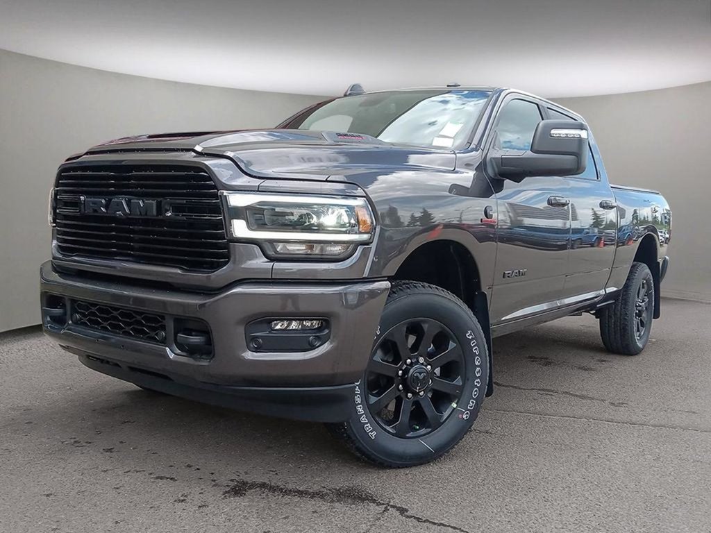 2024 Ram 2500 LARAMIE NIGHT EDITION IN GRANITE METALLIC EQUIPPED WITH A 6.7L CUMMINS TURBO DIESEL , 4X4 , 6SPD AUTO , SUNROOF , TONNEAU , LARA-0