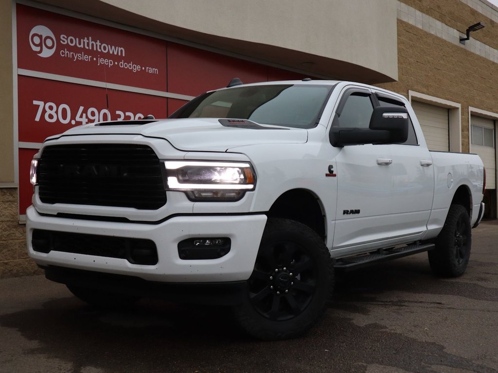 2023 Ram 3500 LARAMIE IN BRIGHT WHITE EQUIPPED WITH A 6.7L CUMMINS TURBO DIESEL I6 , 4X4 , 6SPD AUTO , REAR AUTO LVL AIR SUSPENSION , LARAMIE-0