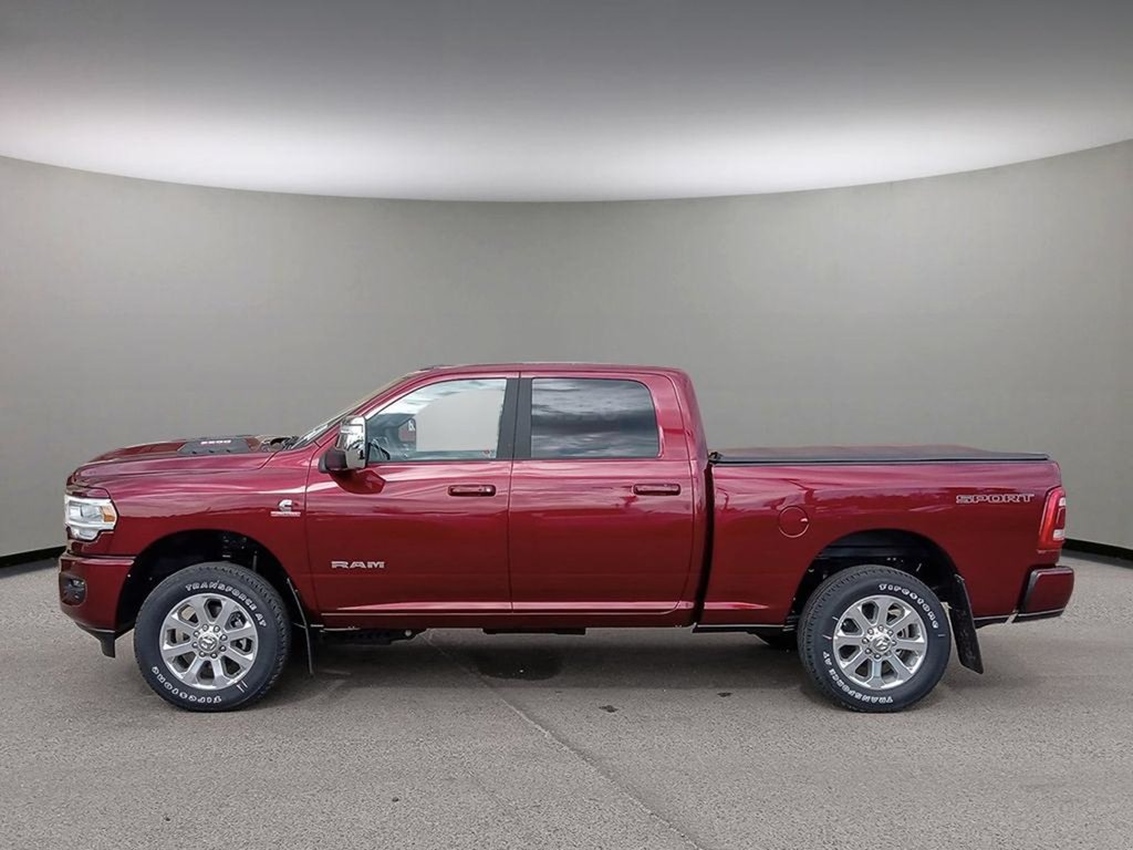 2024 Ram 3500 LARAMIE IN RED PEARL EQUIPPED WITH A 6.7L CUMMINS TURBO DIESEL I6 , 4X4 , 6SPD AUTO , SUNROOF , REAR AUTO LEVELLING AIR SUSPENSI-2