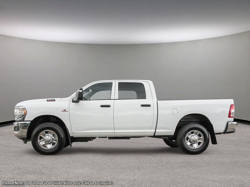 2024 Ram 3500 TRADESMAN IN BRIGHT WHITE EQUIPPED WITH A 6.7L CUMMINS TURBO DIESEL I6 , 4X4 , 6SPD AUTO , DUALLY , TRAILER BRAKE CONTROL , 8.4I-2