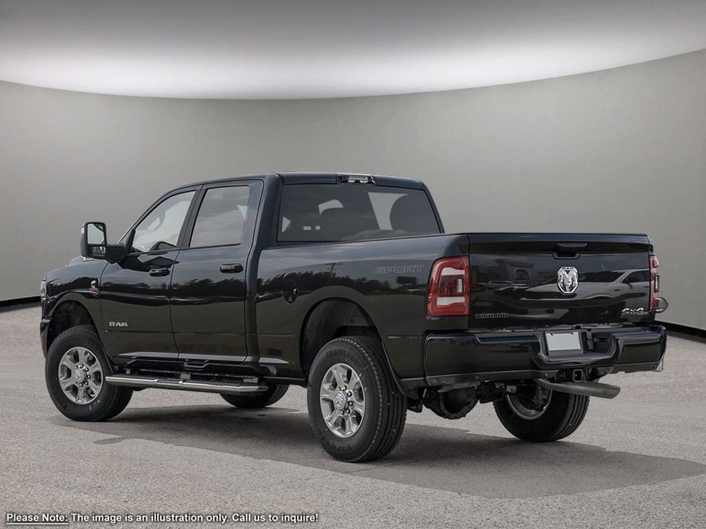 2024 Ram 3500 BIG HORN IN DIAMOND BLACK EQUIPPED WITH A 6.7L CUMMINS TURBO DIESEL I6 , 4X4 , 6SPD AUTO , DUALLY , ALPINE AUDIO , 189L TANK , L-3