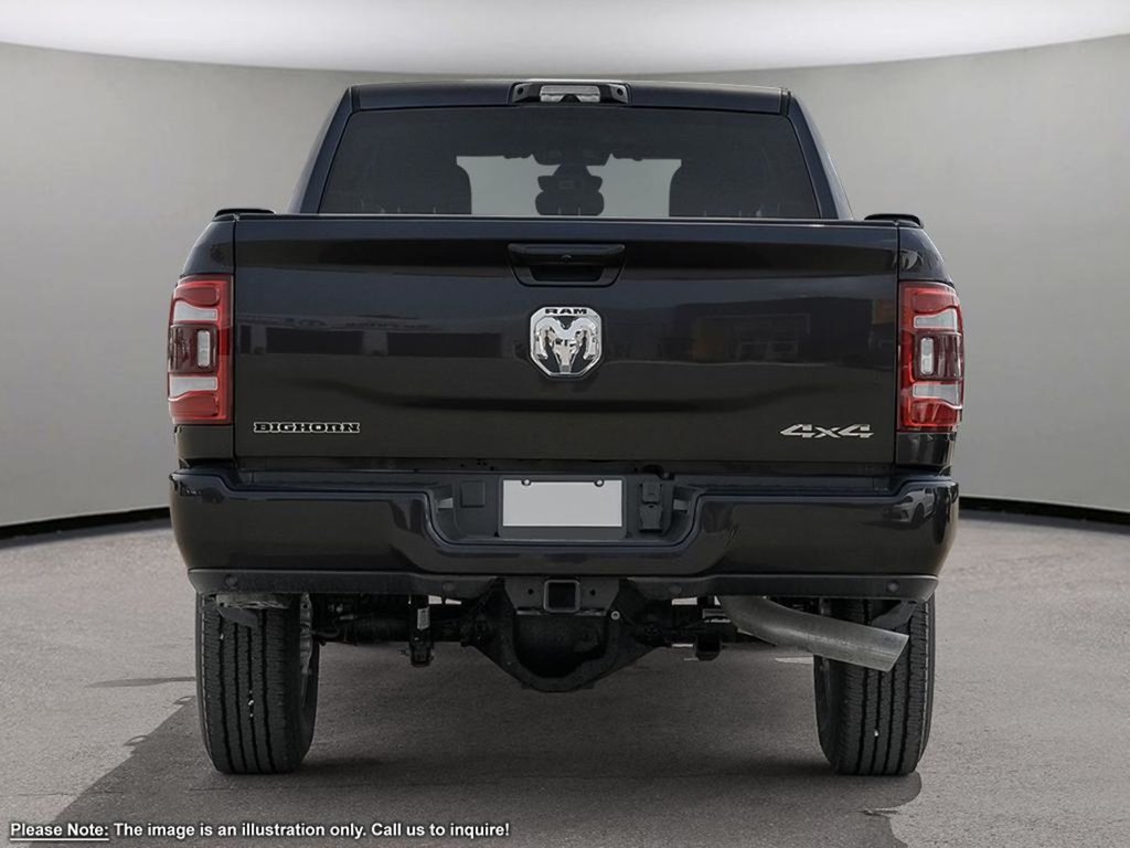 2024 Ram 3500 BIG HORN IN DIAMOND BLACK EQUIPPED WITH A 6.7L CUMMINS TURBO DIESEL I6 , 4X4 , 6SPD AUTO , DUALLY , ALPINE AUDIO , 189L TANK , L-4