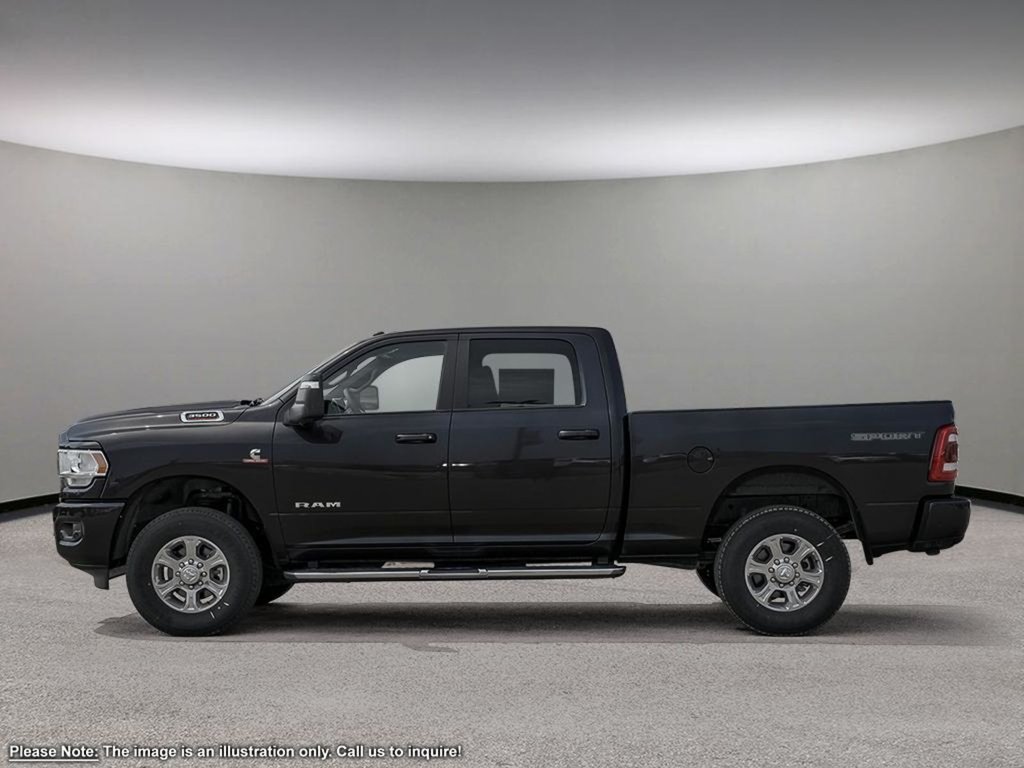 2024 Ram 3500 BIG HORN IN DIAMOND BLACK EQUIPPED WITH A 6.7L CUMMINS TURBO DIESEL I6 , 4X4 , 6SPD AUTO , DUALLY , ALPINE AUDIO , 189L TANK , L-2