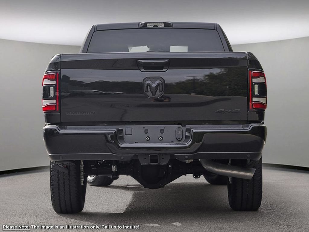 2024 Ram 3500 BIG HORN IN DIAMOND BLACK EQUIPPED WITH A 6.7L CUMMINS TURBO DIESEL I6 , 4X4 , 6SPD AUTO , REAR AUTO LVL AIR SUSPENSION , ALPINE-4