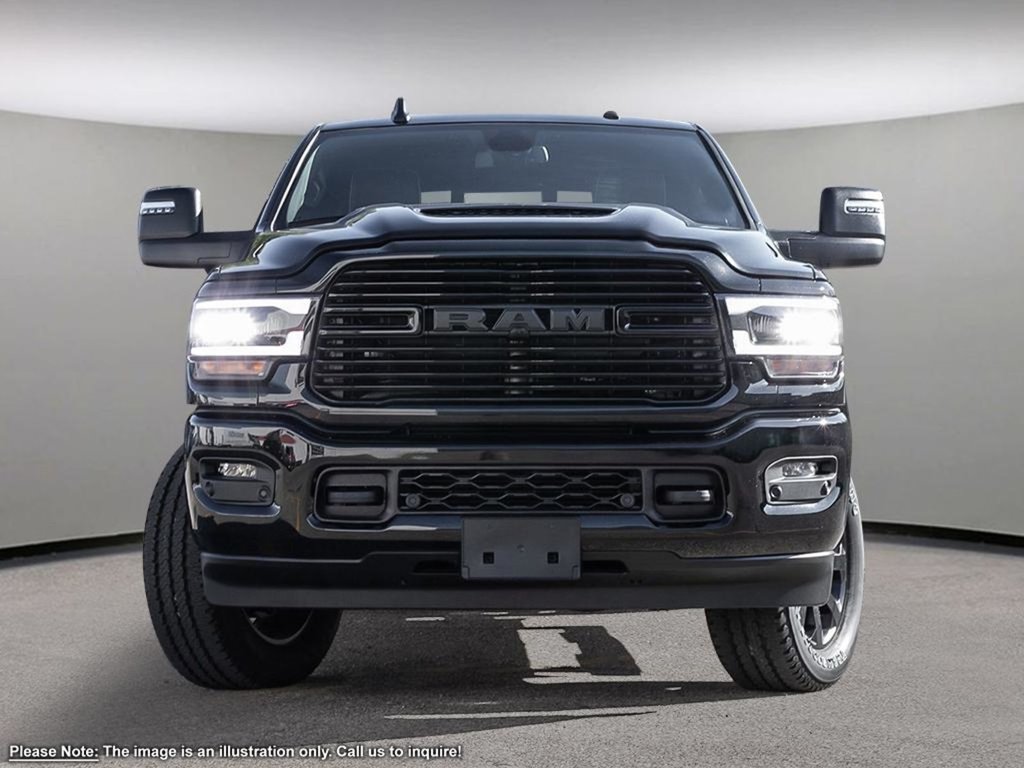 2024 Ram 3500 LARAMIE NIGHT EDITION IN DIAMOND BLACK EQUIPPED WITH A 6.7L CUMMINS HO TURBO DIESEL I6 , 4X4 , 6SPD AISIN HD AUTO , LARAMIE LVL-1