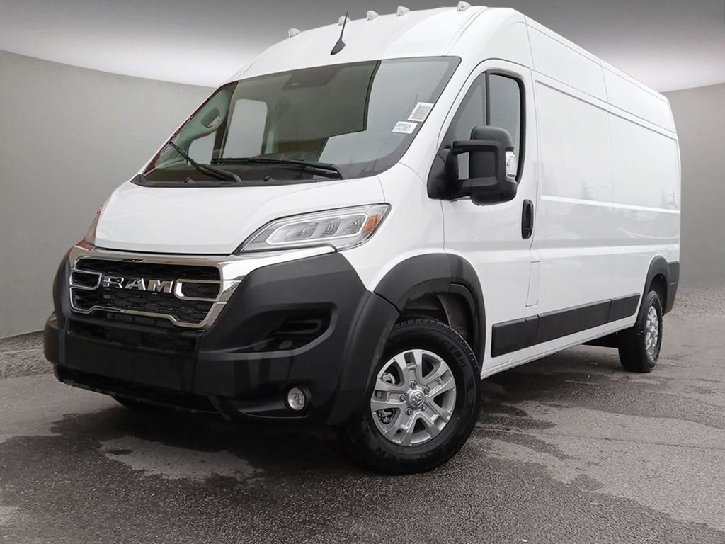 2025 Ram ProMaster Cargo Van SLT HIGH ROOF IN BRIGHT WHITE EQUIPPED WITH A 3.6L V6 , FWD , 9SPD AUTO , REAR HINGED DOORS W/FIXED GLASS , ADV CRUISE , REMOTE-0