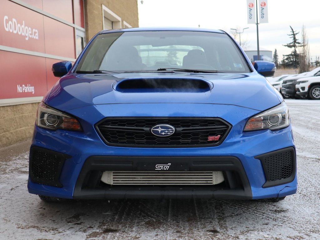 2019 Subaru WRX STI IN BLUE EQUIPPED WITH A 2.5L TURBO H4 , AWD , 6SPD MANUAL , RECARO BUCKET SEATS , SPOILER , QUATTRO EXHAUST , HOOD SCOOP , A-1