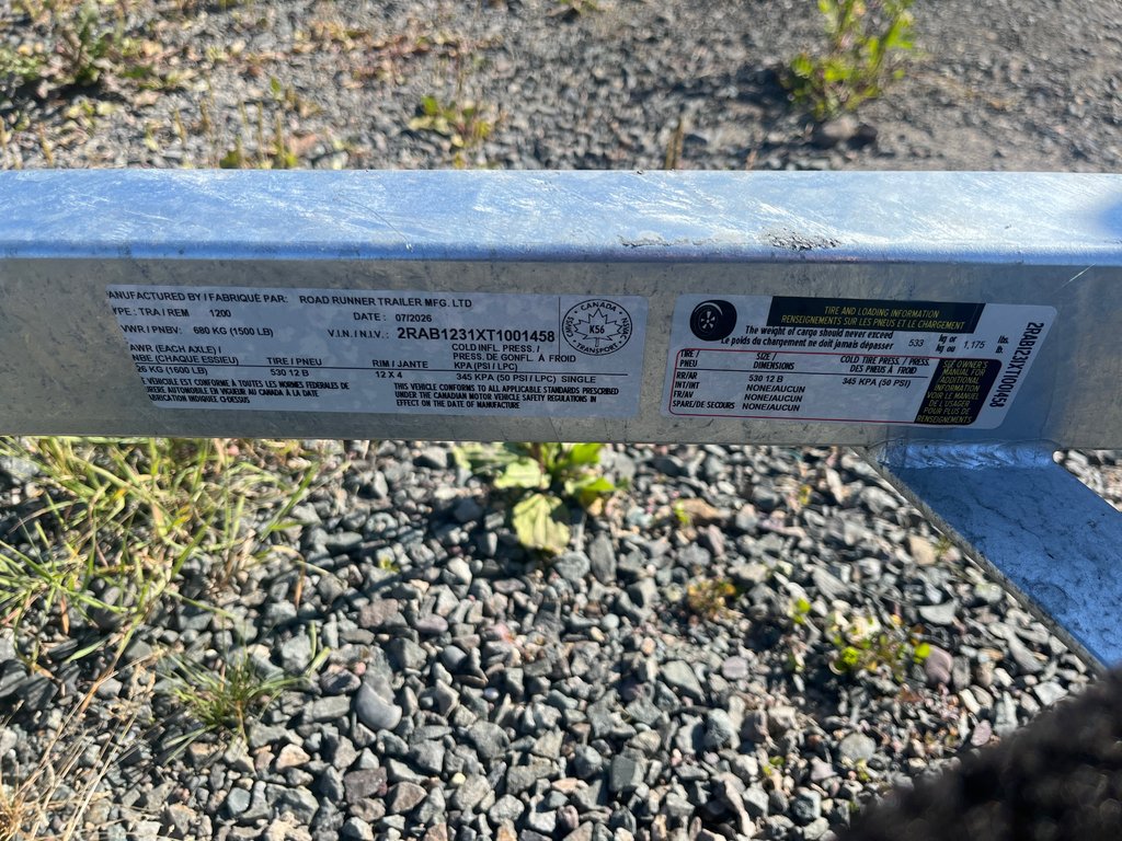 2026 ROAD RUNNER TRAILERS 1 200 INFLATABLE in Terrace, British Columbia - 6 - w1024h768px