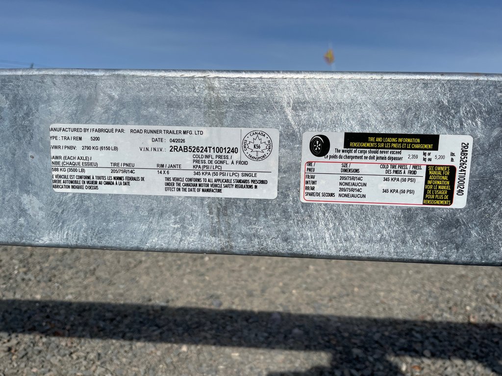 2026 ROAD RUNNER TRAILERS 5 200 in Terrace, British Columbia - 9 - w1024h768px