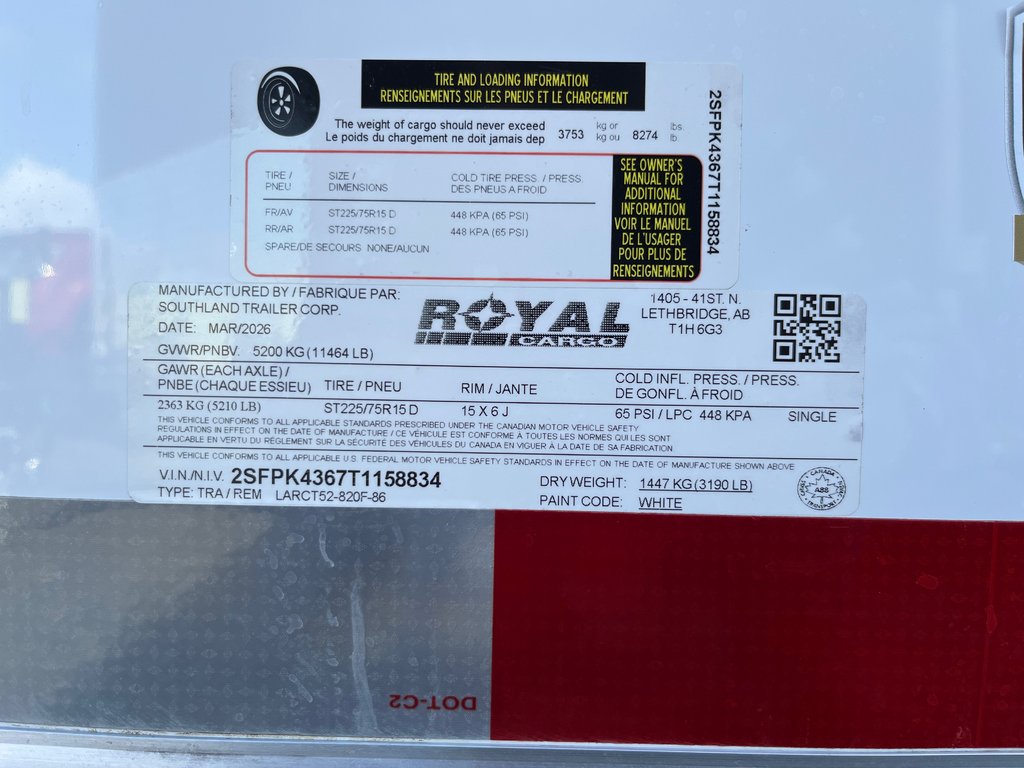 2026 Southland Royal LARCT52-820F-86 in Terrace, British Columbia - 8 - w1024h768px