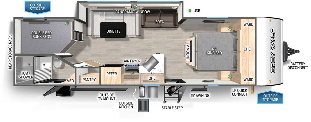 2025 Cherokee GREY WOLF 26DBH in Terrace, British Columbia - 1 - w1024h768px
