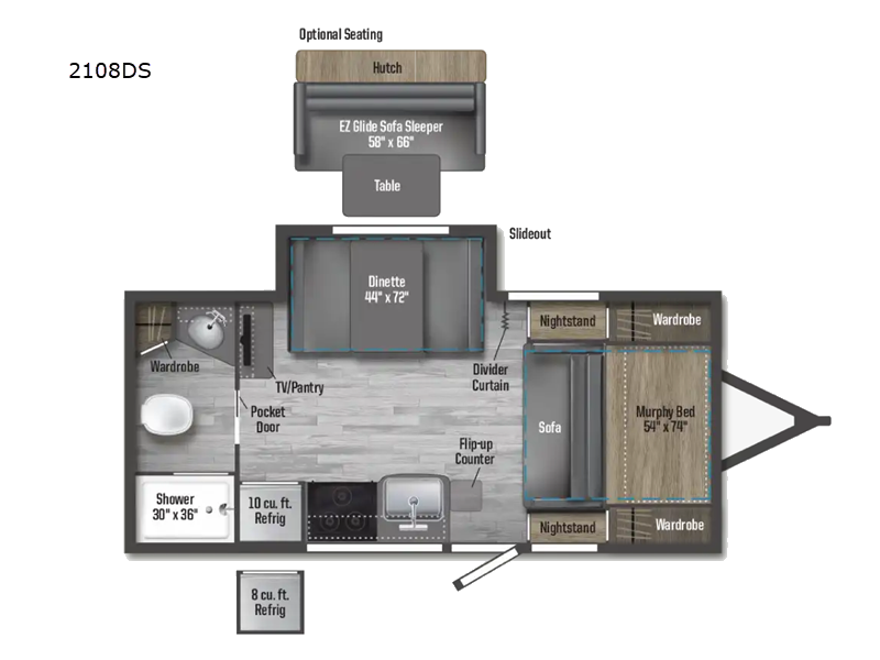 2026 Winnebago MICRO MINNIE 2108DS in Terrace, British Columbia - 18 - w1024h768px
