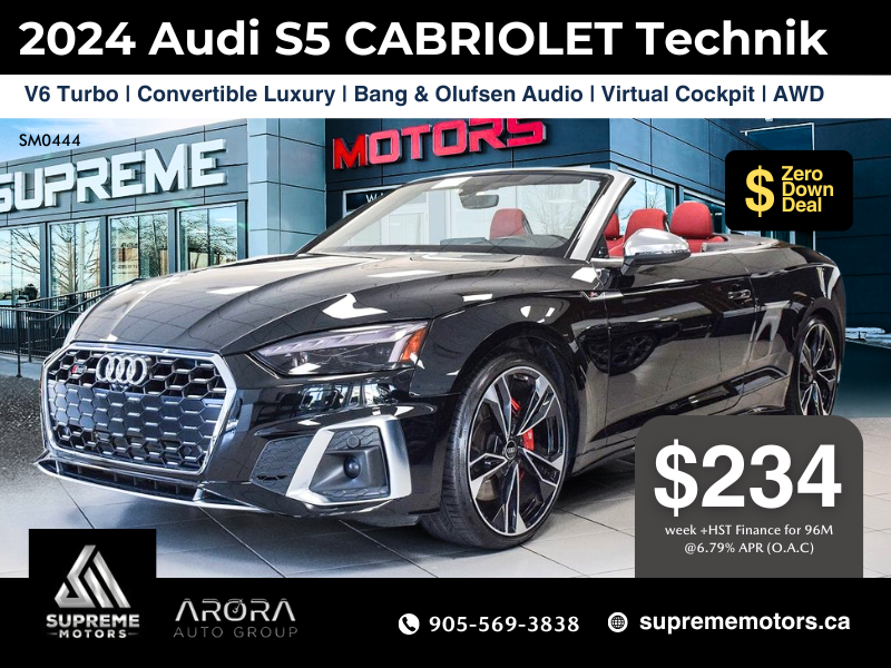 2024 Audi S5 CABRIOLET Technik in Mississauga, Ontario - 1 - w1024h768px