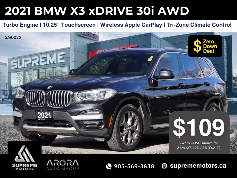 2021 BMW X3 XDrive30i in Mississauga, Ontario - 1 - w1024h768px