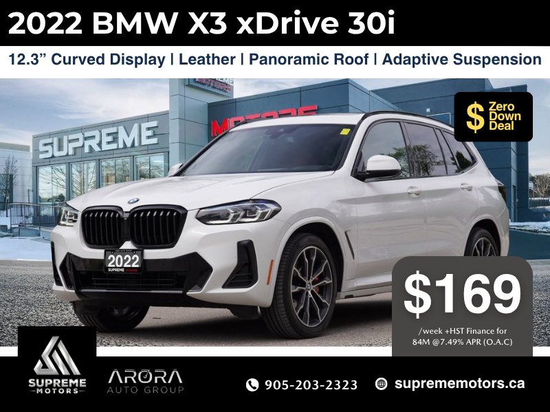2022 BMW X3 XDRIVE30I in Mississauga, Ontario - 1 - w1024h768px