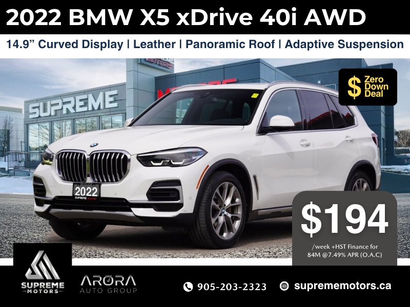 2022 BMW X5 XDRIVE40I in Mississauga, Ontario - 1 - w1024h768px