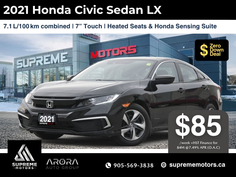 2021 Honda Civic Sedan LX in Mississauga, Ontario - 1 - w1024h768px