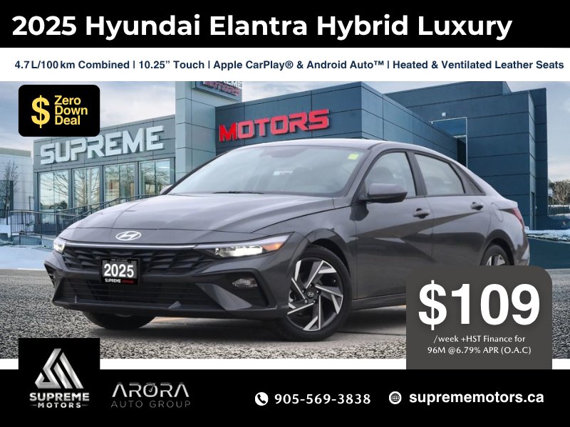 2025 Hyundai Elantra Hybrid Luxury in Mississauga, Ontario - 2 - w1024h768px