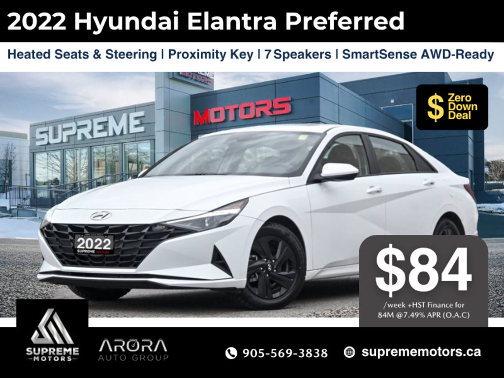 2022 Hyundai Elantra PREFERRED in Mississauga, Ontario - 1 - w1024h768px