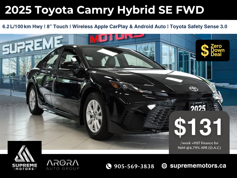 2025 Toyota Camry Hybrid SE FWD in Mississauga, Ontario - 1 - w1024h768px