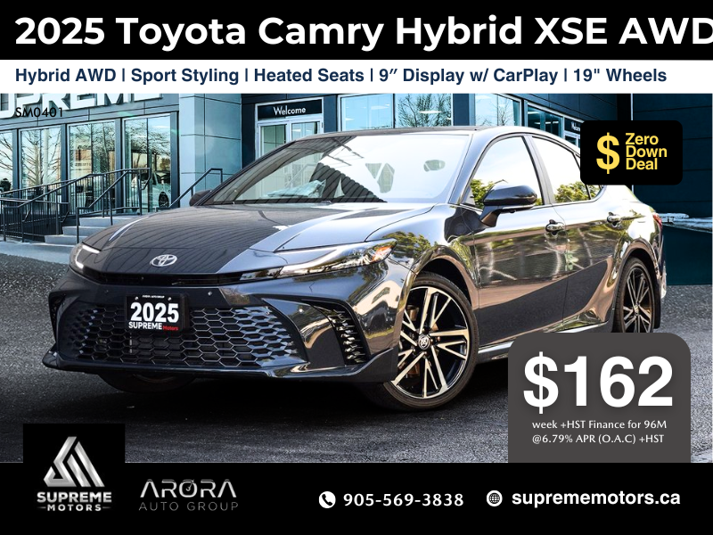 2025 Toyota Camry Hybrid XSE AWD in Mississauga, Ontario - 1 - w1024h768px