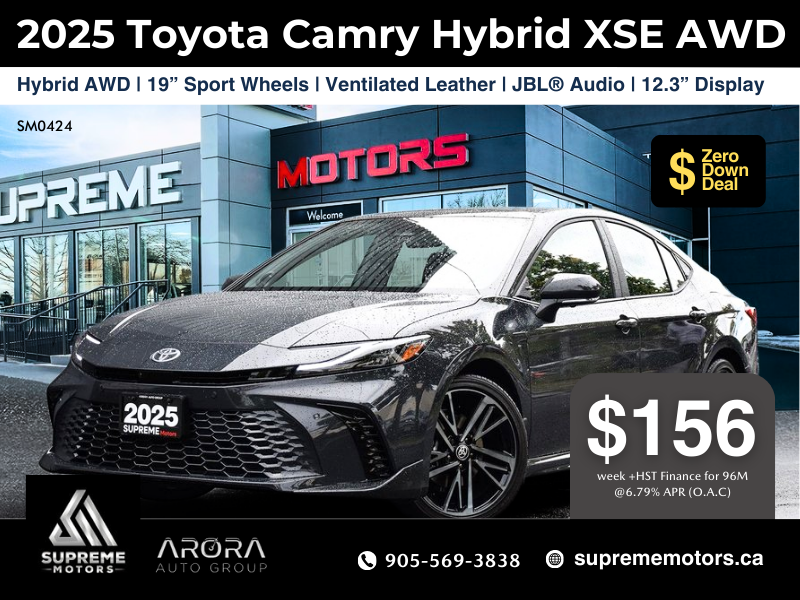 2025 Toyota Camry Hybrid XSE AWD in Mississauga, Ontario - 1 - w1024h768px
