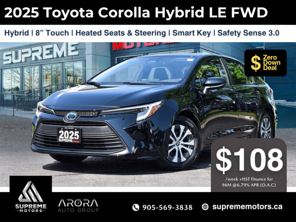 2025 Toyota Corolla HYBRID LE in Mississauga, Ontario - 1 - w1024h768px
