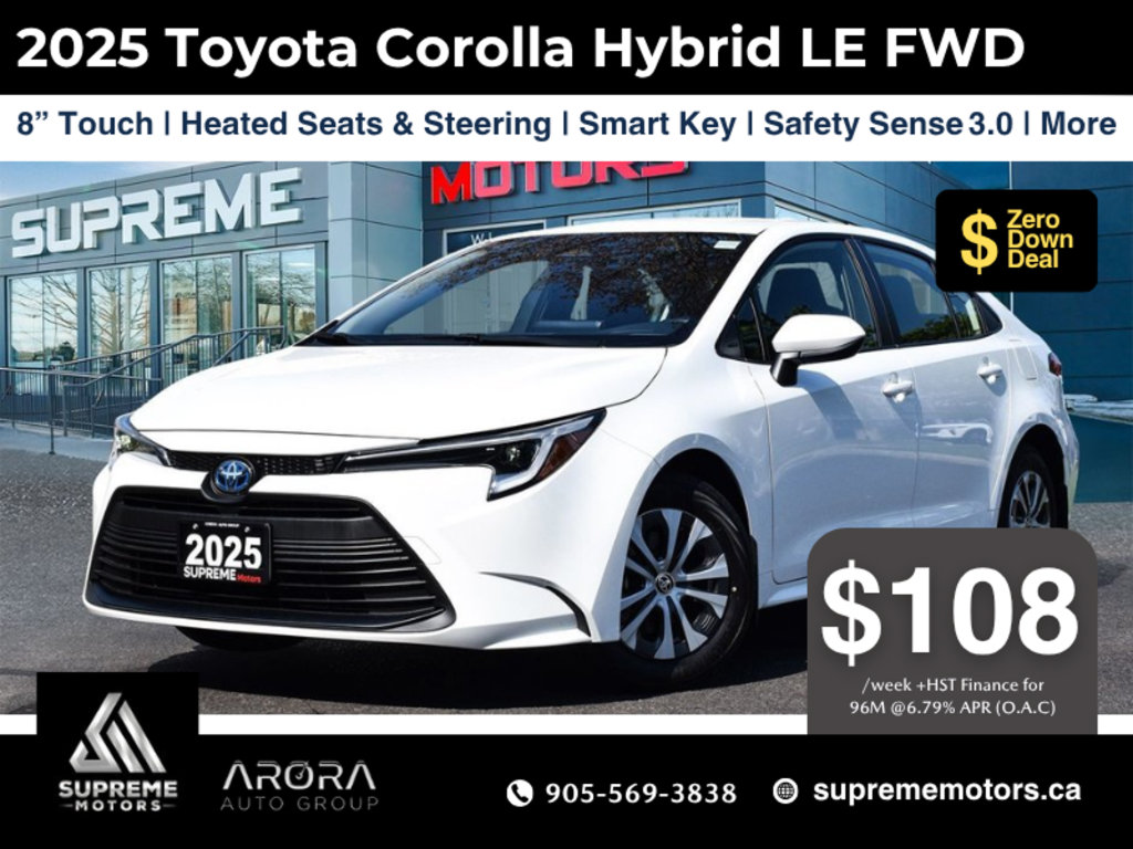 2025 Toyota Corolla HYBRID LE in Mississauga, Ontario - 1 - w1024h768px