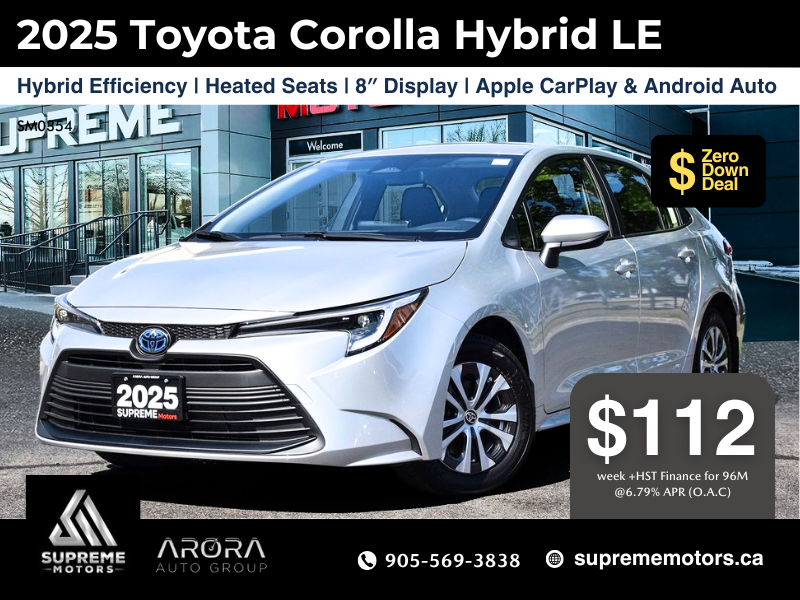 2025 Toyota COROLLA HYBRID LE AWD in Mississauga, Ontario - 1 - w1024h768px