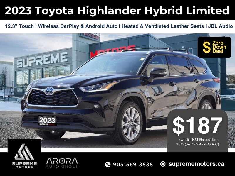 2023 Toyota Highlander hybrid LIMITED in Mississauga, Ontario - 2 - w1024h768px