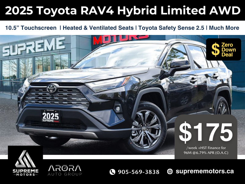2025 Toyota RAV4 Hybrid Limited AWD in Mississauga, Ontario - 1 - w1024h768px