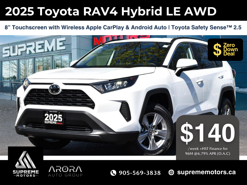 2025 Toyota RAV4 Hybrid LE AWD in Mississauga, Ontario - 1 - w1024h768px