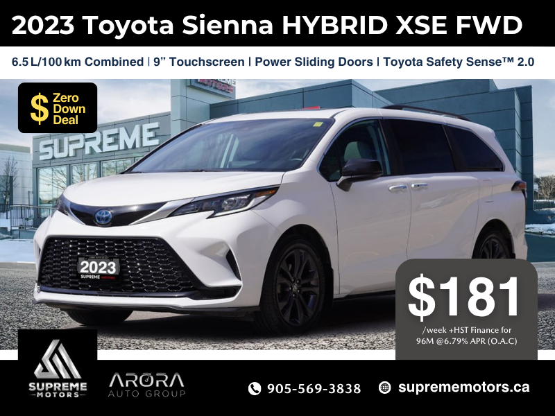 2023 Toyota Sienna HYBRID XSE FWD in Mississauga, Ontario - 1 - w1024h768px