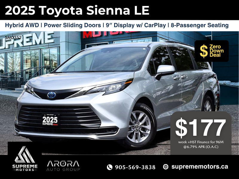 2025 Toyota Sienna LE in Mississauga, Ontario - 1 - w1024h768px