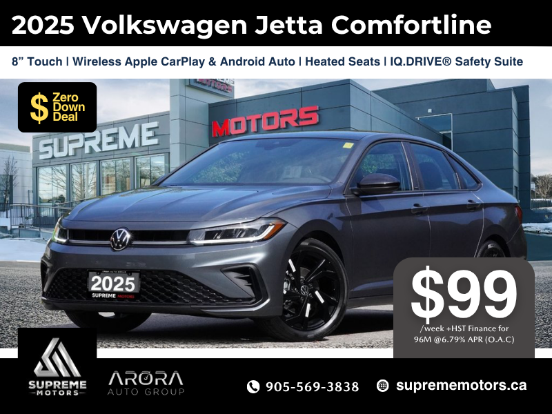 2025 Volkswagen Jetta Comfortline in Mississauga, Ontario - 1 - w1024h768px