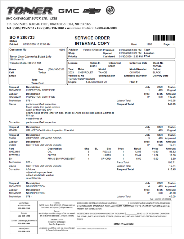 2023 Chevrolet Tahoe Z71 in Tracadie-Sheila, New Brunswick - 11 - w1024h768px