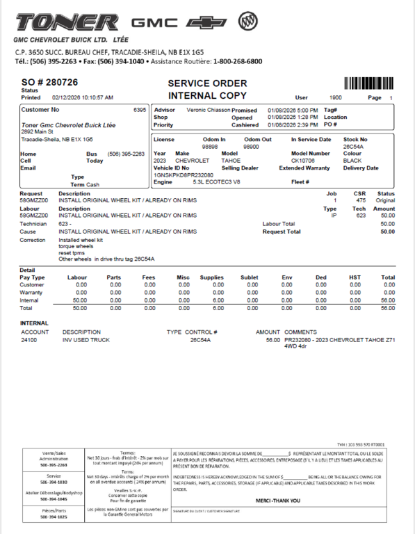 2023 Chevrolet Tahoe Z71 in Tracadie-Sheila, New Brunswick - 10 - w1024h768px