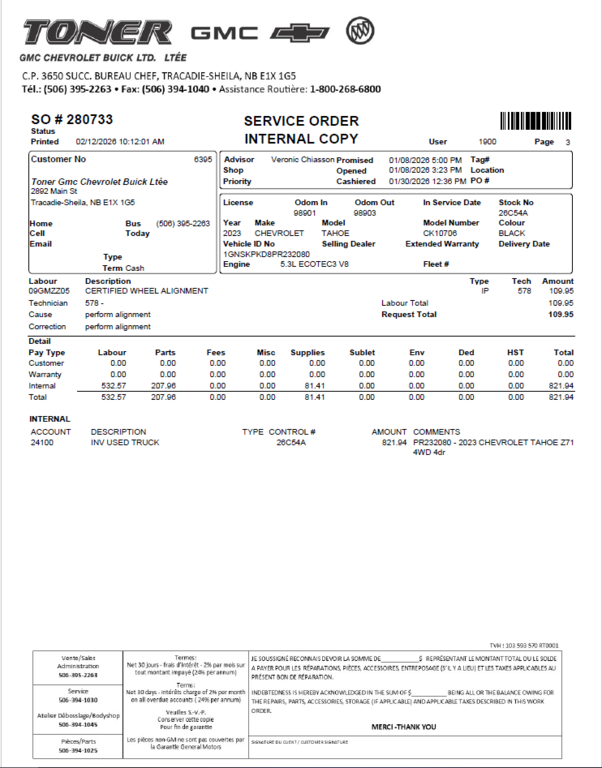 2023 Chevrolet Tahoe Z71 in Tracadie-Sheila, New Brunswick - 13 - w1024h768px
