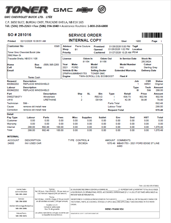 2021 Ford Edge ST-Line in Tracadie-Sheila, New Brunswick - 15 - w1024h768px
