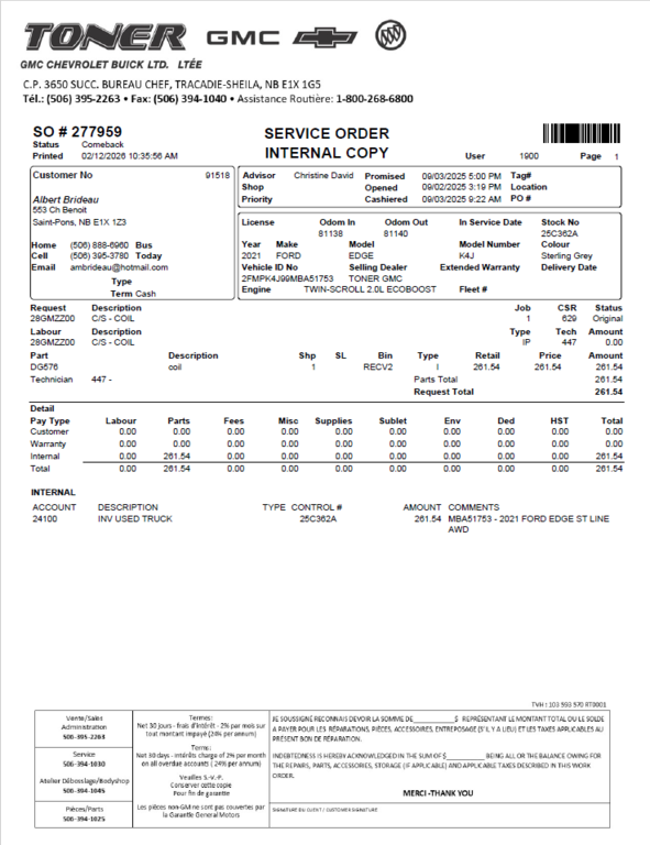 2021 Ford Edge ST-Line in Tracadie-Sheila, New Brunswick - 14 - w1024h768px