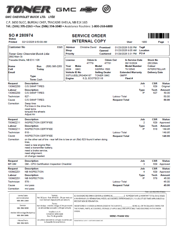 2024 GMC Sierra 1500 AT4 in Tracadie-Sheila, New Brunswick - 10 - w1024h768px