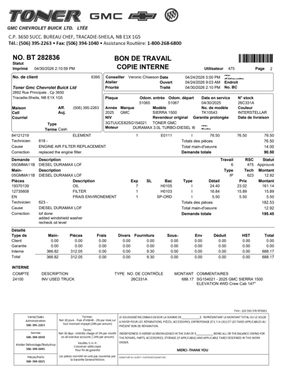 GMC Sierra 1500 Elevation 2025 à Tracadie-Sheila, Nouveau-Brunswick - 17 - w1024h768px