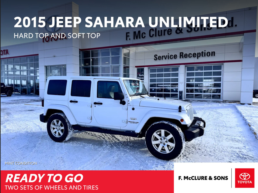 2015 Jeep Wrangler Unlimited Sahara in Grand Falls, New Brunswick - 1 - w1024h768px